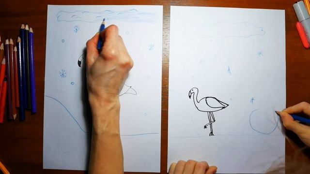Мама с дочкой рисуют вместе. Фламинго, к которого сбылась мечта смотреть онлайн