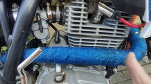 Термолента на выхлоп Эндуро мотоцикла.