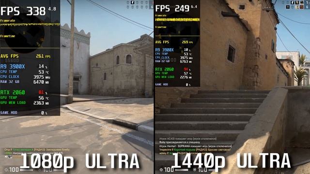 Ryzen 9 3900X + ASUS RTX 2060 // CS GO: 1080p vs 1440p смотреть онлайн
