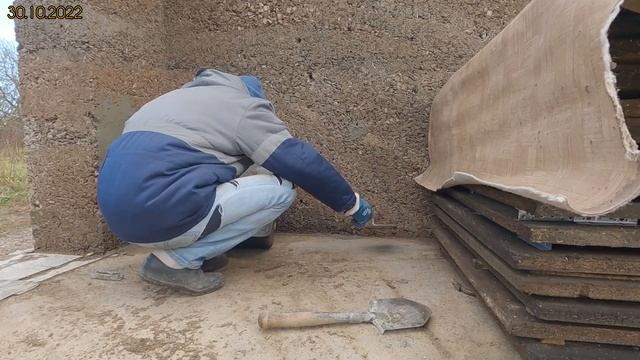 Опилкобетон (арболит) ?√109 Строим Дом. 30.10.2022 бортик от воды, пробная мазня стены, штормоветер смотреть онлайн