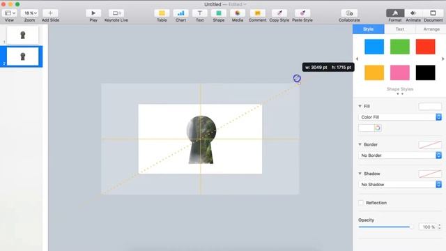Как нырнуть внутрь картинки в Keynote смотреть онлайн