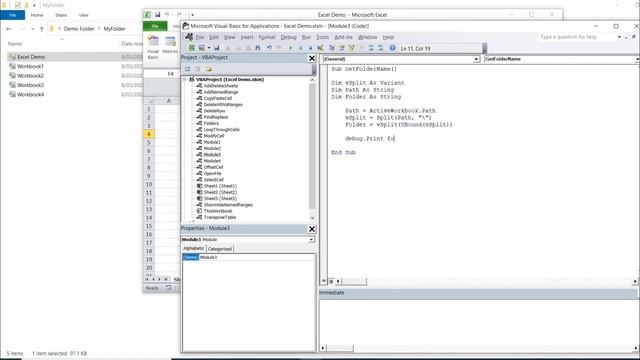 Excel VBA - How To Get A Folder Name On Any Level смотреть онлайн