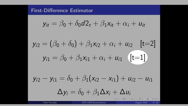 14.1) First-Difference Estimator смотреть онлайн