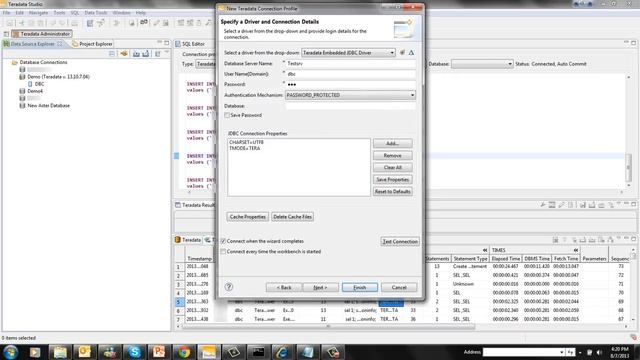 Using Teradata Studio: Connection Profile смотреть онлайн