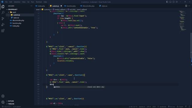 CRUD Operation Using AJAX In PHP & MySQL | Inline Updating Features | Final part смотреть онлайн