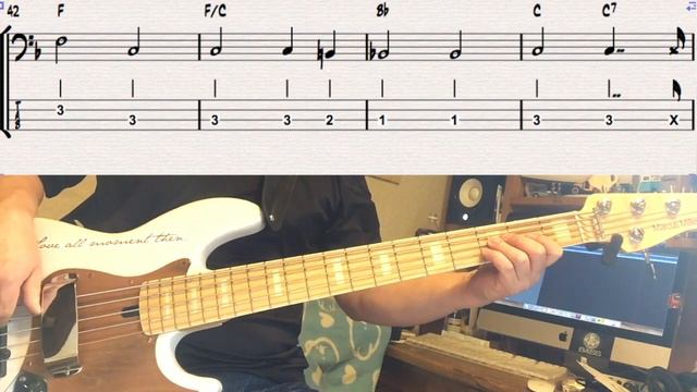 Raindrops Keep Fallin' on My Head. B.J. Thomas. Bass cover. [TAB & Score] смотреть онлайн