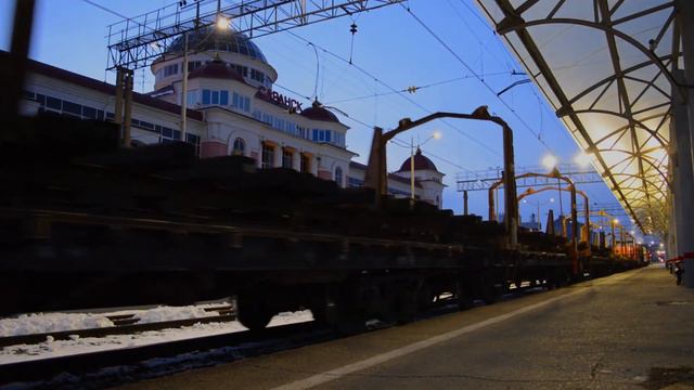 Путеукладочный поезд с 2ТЭ10У отпр. со ст Саранск-1 смотреть онлайн