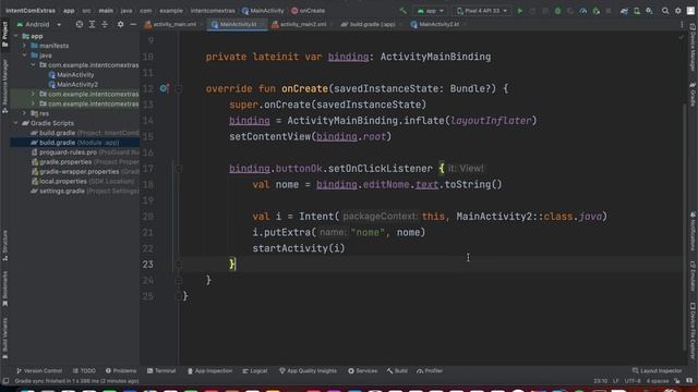 ANDROID com KOTLIN 2023 - #16 - Intent com Extras смотреть онлайн