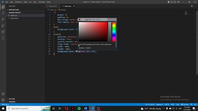 How to Create a Navigation Bar using HTML and CSS | HTML & CSS Tutorial смотреть онлайн