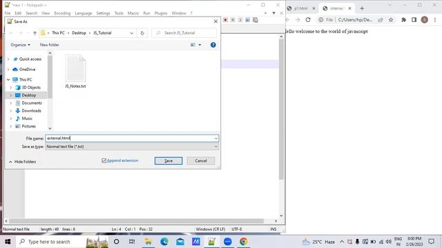 #2 External and Internal Javascript || Javascript Tutorial in Hindi смотреть онлайн