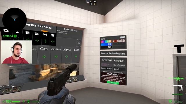 Лёгкая настройка прицела в CS:GO на карте Crosshair | ЛУЧШИЕ прицелы в самой знаменитой стрелялке!! смотреть онлайн