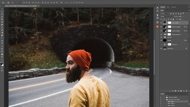 Let it snow! Photoshop Action - Tutorial смотреть онлайн