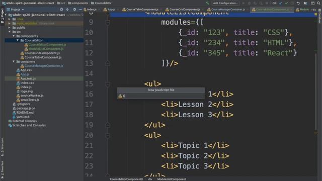 Breaking up Complex React Components into Simpler Components - Course Editor cs4550 w4 4240 смотреть онлайн
