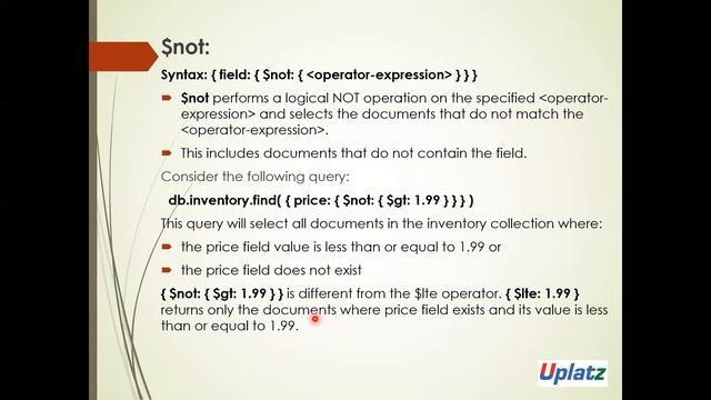 Lecture 5 - Operators in MongoDB | MongoDB Full Course | Uplatz смотреть онлайн