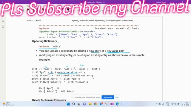 Lecture-3: Dictionary | Python - Data Structures and Algorithms Course| Data Science -Placement-22 смотреть онлайн