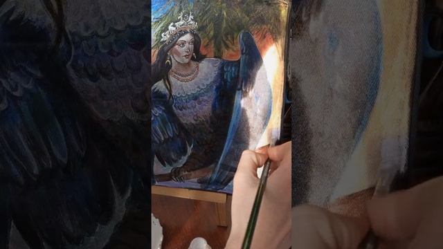 Роспись красками по ткани. "Птица вещая" смотреть онлайн