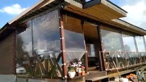 Установка мягких окон на сложной террасе