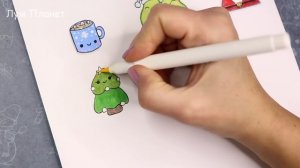 12 НОВОГОДНИЕ НАКЛЕЙКИ своими руками! БЕЗ  двустороннего скотча и БЕЗ КЛЕЯ! Рисуем сами