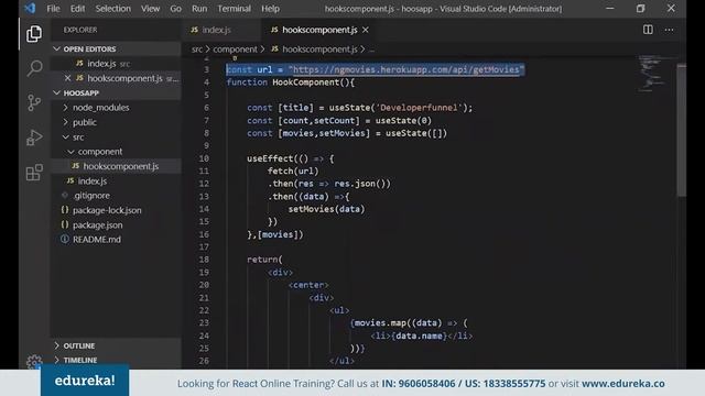 React Hooks | React Hooks Tutorial | React JS Tutorial | Edureka Rewind смотреть онлайн