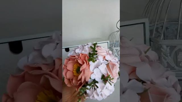 Букет цветов ручной работы. Полимерная глина. смотреть онлайн