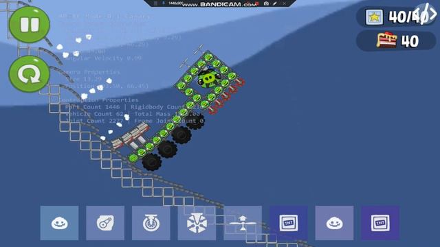 Piggies Vehicle Crossing a Cliff in Bad Piggies смотреть онлайн