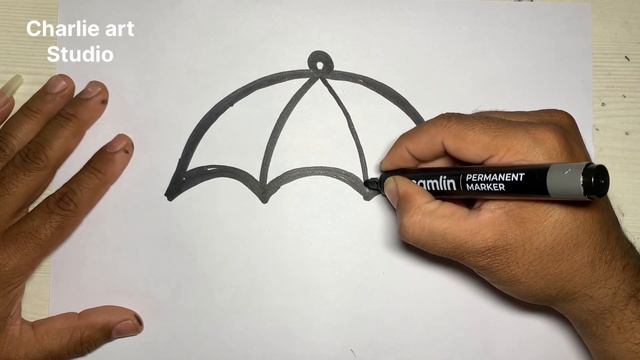 Easy Umbrella Drawing #art #umbrella #umbrellas #umbrellaart #drawing #how #kids #kidsvideo #draw