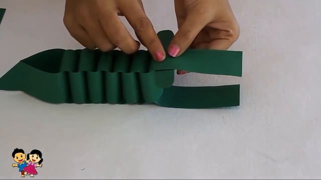 Origami Crocodile : DIY Paper Crocodile Tutorial | School Craft Project Idea | Kids Paper Craft смотреть онлайн