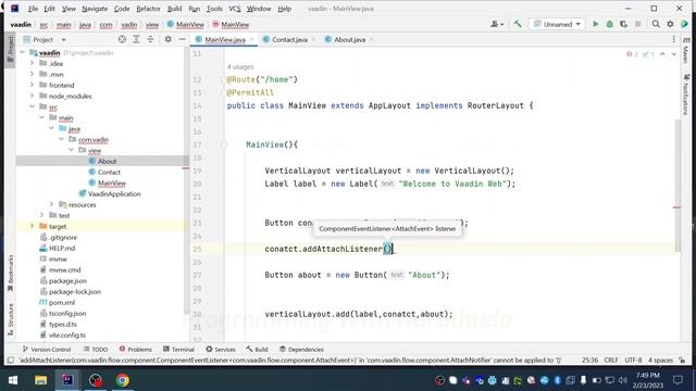 Vaadin one page navigate to another page | Java Programming смотреть онлайн