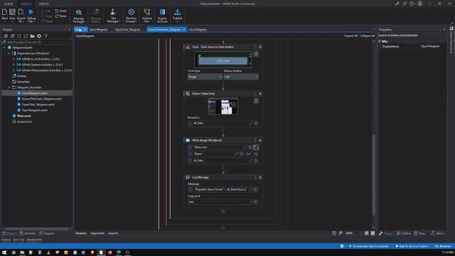 Uipath + Telegram | Automate telegram application and extract chats to an excel. смотреть онлайн