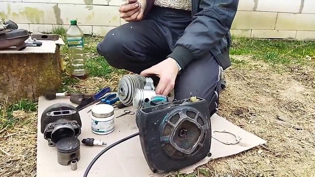 ремонт двигателя роторной косилки смотреть онлайн
