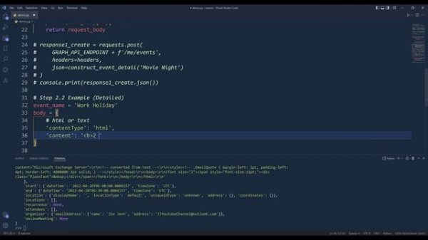 Create And Delete Outlook Calendar Events Using Microsoft Graph API In Python