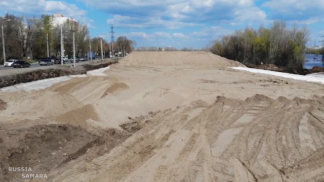Половодье и строительство путепровода через железнодорожное полотно / ул. Шоссейная / Самара смотреть онлайн