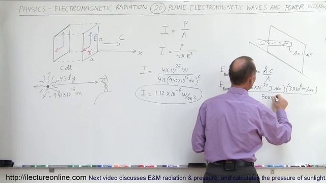 Physics 50 E&M Radiation (20 of 33) Plane E&M Waves and Power, Intensity смотреть онлайн