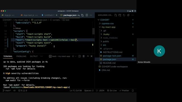 Enforcing Best Practices In React Projects With Commit Hooks Using Husky (in Greek)