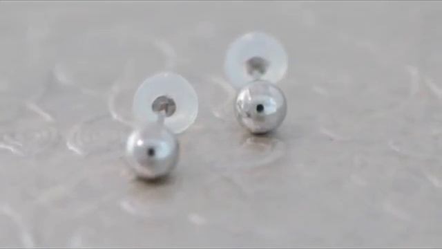 Golden Essentials 10 K Solid White Gold 6 mm High Polished Ball Studs by Golden Choice смотреть онлайн