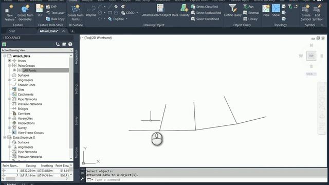 Attach Data and Export SHP file in Civil 3D смотреть онлайн