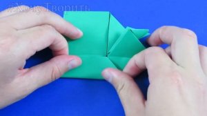 Как сделать прыгающую лягушку из бумаги ? Оригами лягушка