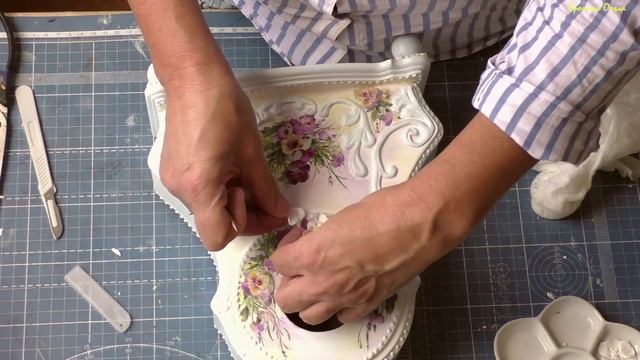 Каминные часы. Имитация старинного фарфора. смотреть онлайн