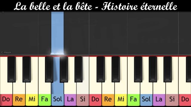 La belle et la bête - Histoire éternelle (piano très facile pour enfant ou débutant) смотреть онлайн