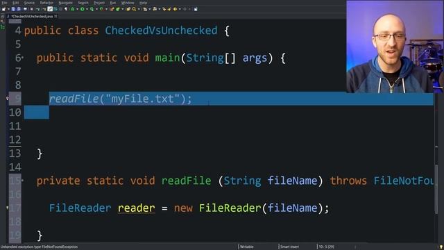 Checked & Unchecked Exceptions in Java смотреть онлайн