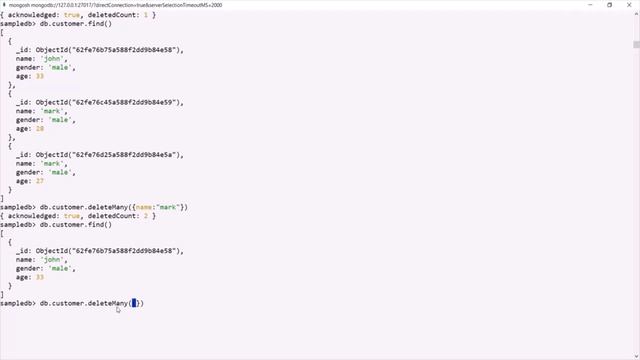 #57 Delete document in a collection | Getting Started with MongoDB | A Complete NODE JS Course смотреть онлайн