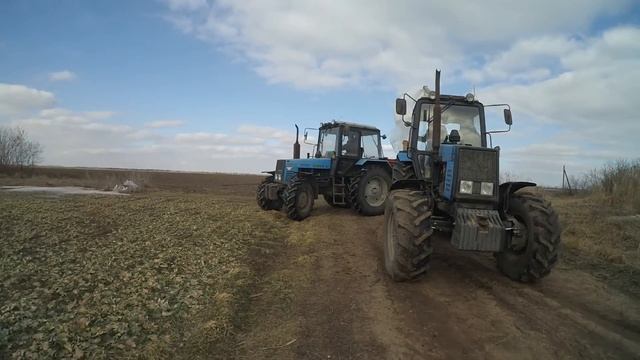 Удобрение рапса по мерзло-талой почве МТЗ-1025 +разбрасыватель Sulky смотреть онлайн
