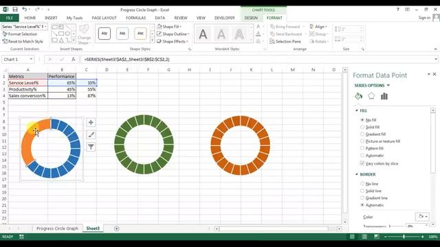 Infographics: Progress Circle Chart in Excel смотреть онлайн