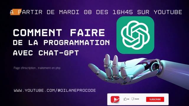 ? Nouvelle vidéo : Créez un formulaire d'inscription en PHP avec Chat GPT disponible des demain 16 смотреть онлайн