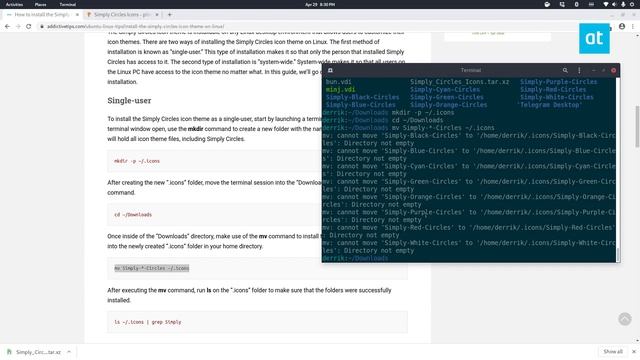 How to install the Simply Circles icon theme on Linux смотреть онлайн
