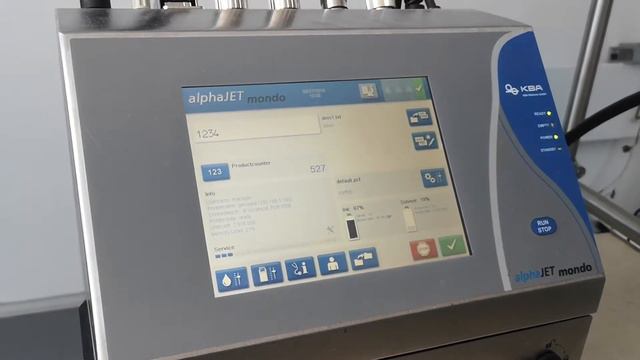 Printer Koenig and Bauer alphaJET mondo - setting the printer to make a reverse counter. смотреть онлайн