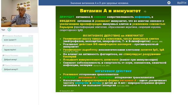 Значение витамина А для здоровья человека смотреть онлайн