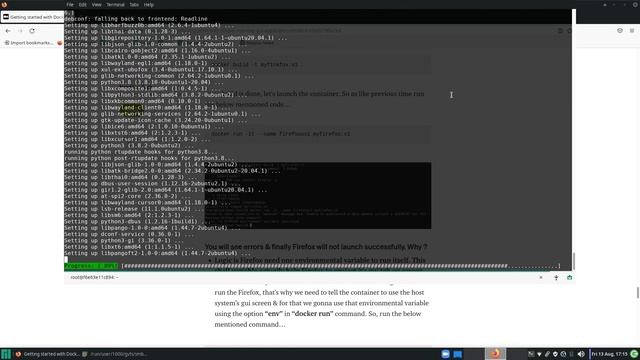 manjaro tricks - run ubuntu in manjaro using docker 3 running firefox смотреть онлайн