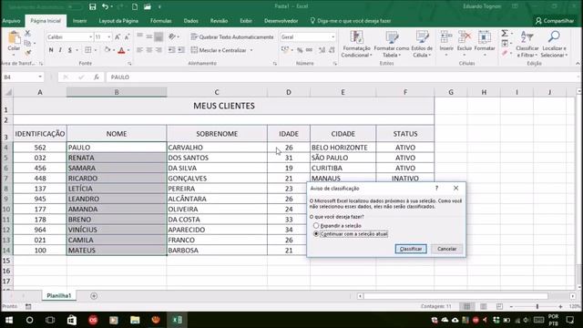 Como classificar em ordem alfabética no Excel смотреть онлайн