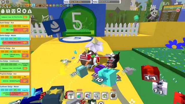 КАК ФАРМИТЬ В СИНЕЙ ПЫЛЬЦЕ??? Bee Swarm Simulator Roblox смотреть онлайн